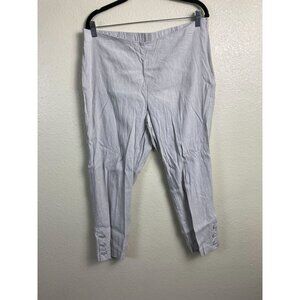 J.Jill Womens Linen Stretch Crop Pants Size Large Beige Vacation Minimalist